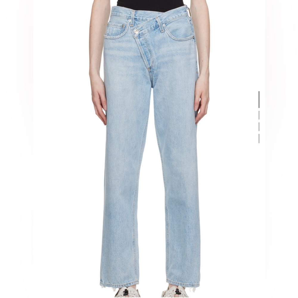Agolde Blue Criss Cross Jeans